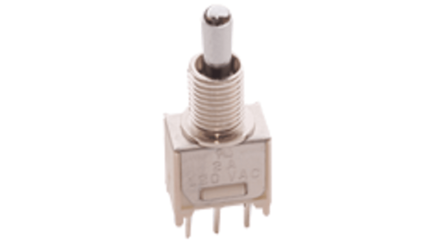 T101MH9CBE C & K Toggle Switch, Through Hole Mount, (On)(On), SPDT