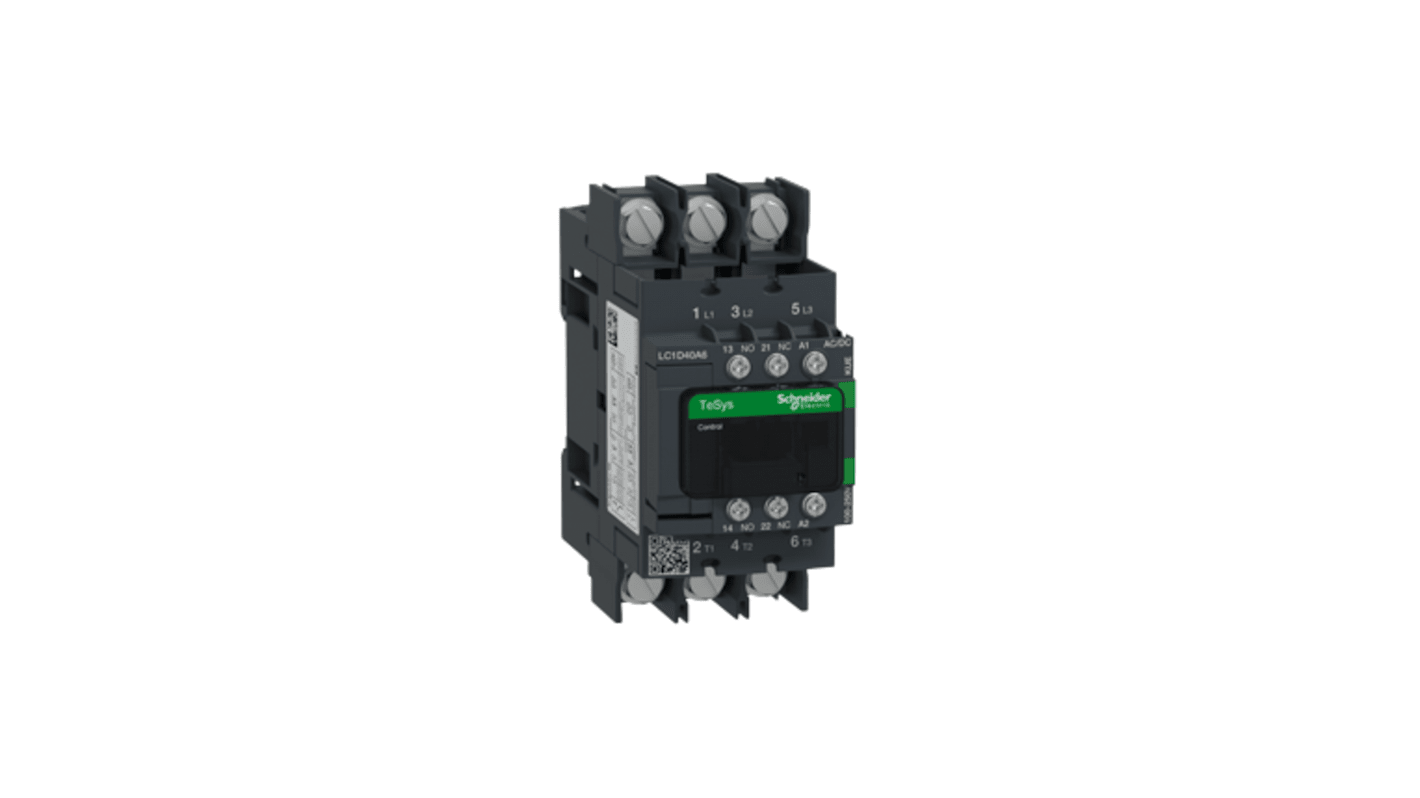 LC1D40A6KUE | Schneider Electric TeSys D LC1D Contactor, 100 to 250 V ...