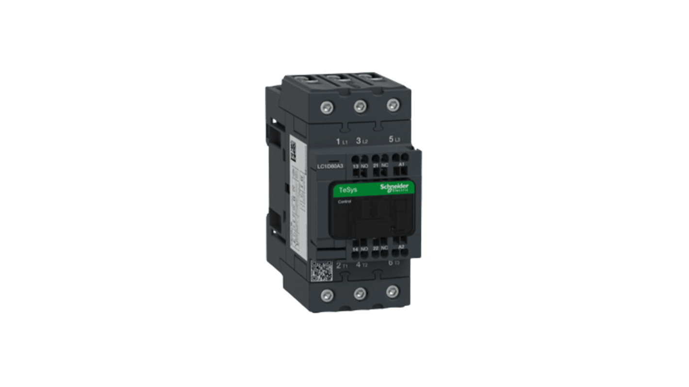 LC1D80A3B7 | Schneider Electric LC1D Series Contactor, 3-Pole, 80 A, 1 ...
