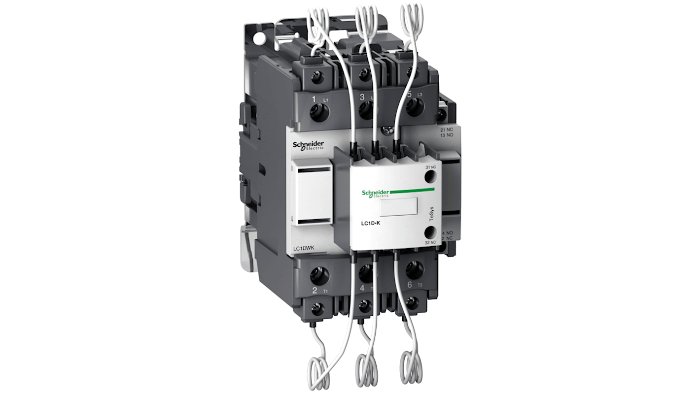 Contattore Contattore di commutazione Schneider Electric, serie LC1D, 3 poli, 1 NA + 1 NC, 12 A, bobina 26 V