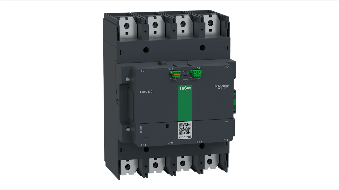 Schneider Electric TeSys F LC1G Contactor, 48 → 130 V ac/dc Coil, 4-Pole, 1.05 kA, 1 NO + 1 NC