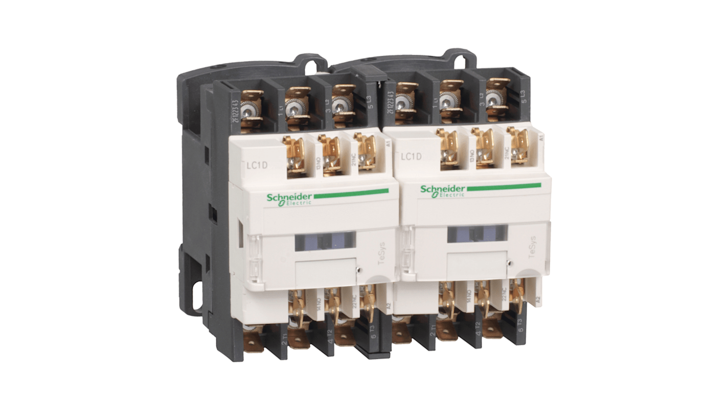 Teleinvertore Reversibile Schneider Electric, serie LC2D, 3 poli, 1 NA + 1 NC, 12 A