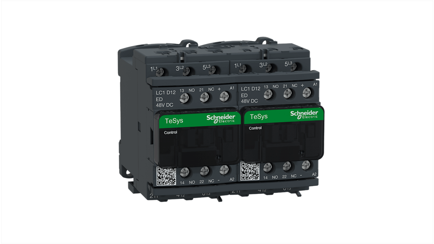 Teleinvertore Reversibile Schneider Electric, serie LC2D, 3 poli, 1 NA + 1 NC, 12 A, bobina 48 V