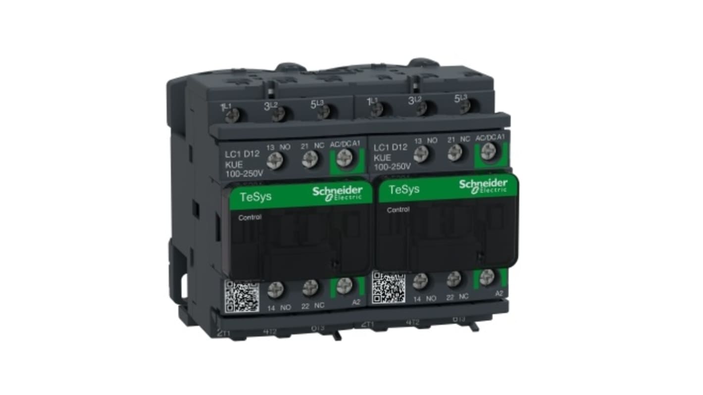 Schneider Electric TeSys D LC2D Wendeschütz / 250 V Spule, 3 -polig 1 Schließer, 1 Öffner / 12 A, Umkehrend