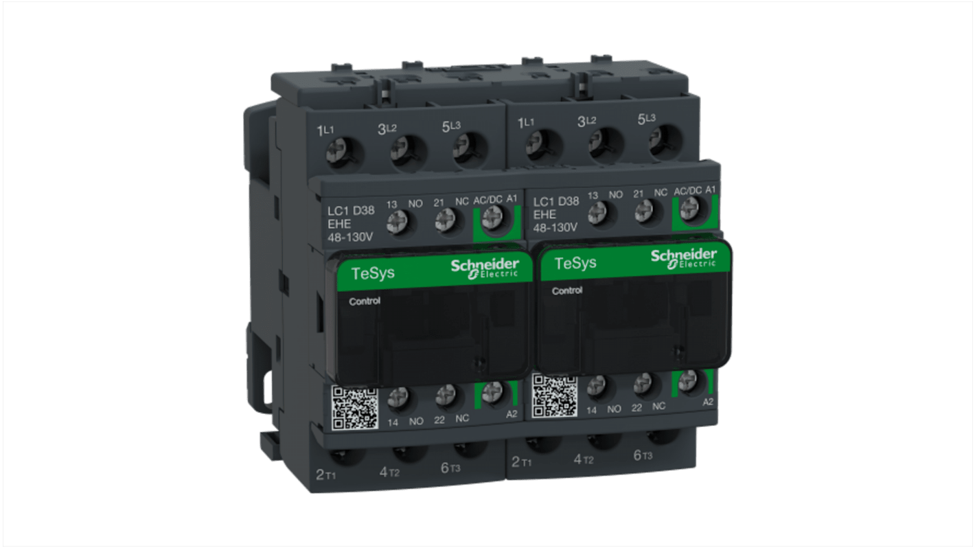 Schneider Electric TeSys D LC2D Wendeschütz 48-130 V-Spule, 3 -polig / 38 A 1 Schließer, 1 Öffner Umkehrend