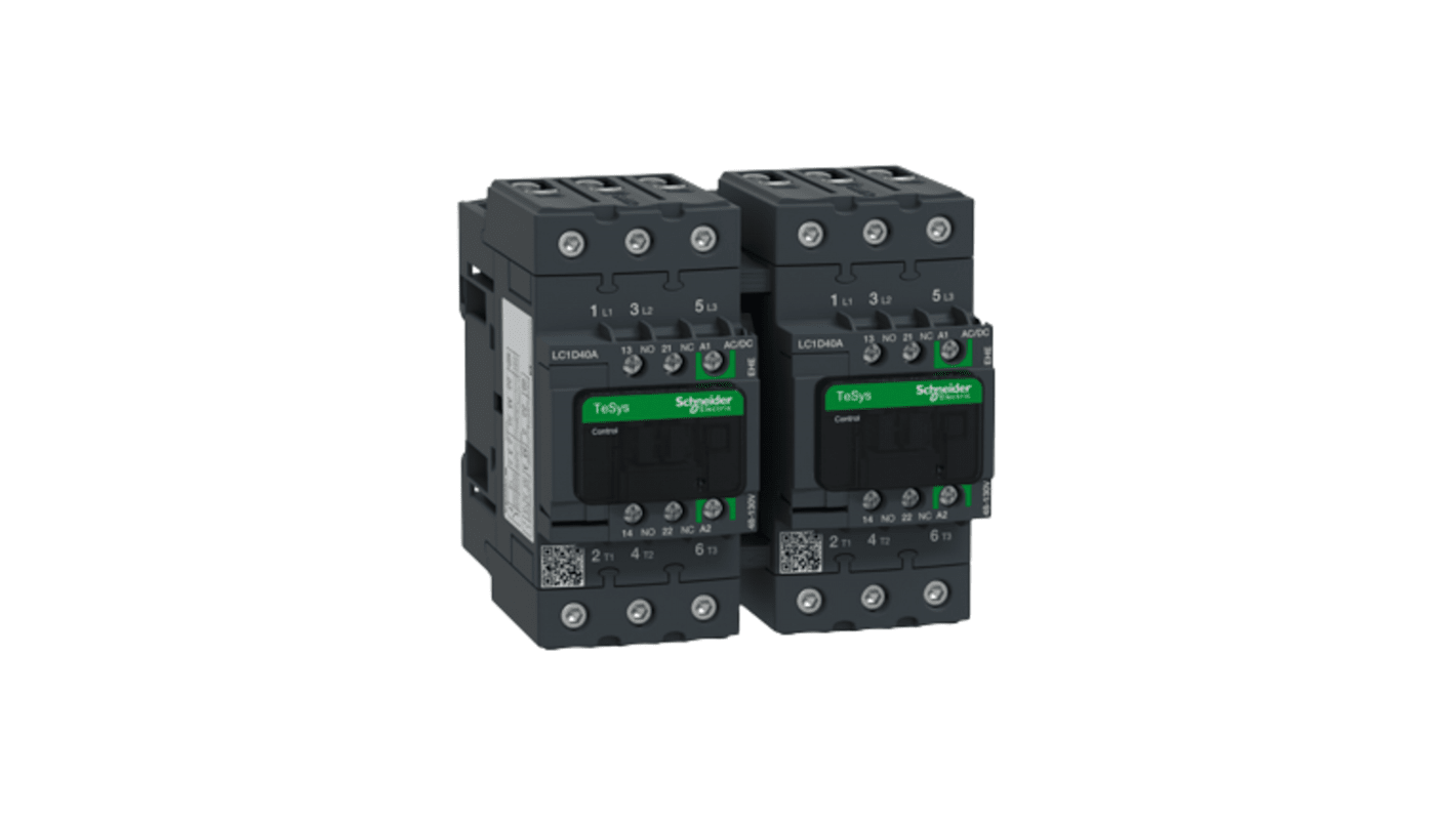 Teleinvertore Reversibile Schneider Electric, serie LC2D, 3 poli, 1 NA + 1 NC, 40 A