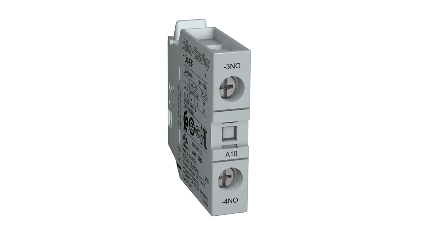 Blocco di contatti ausiliari Rockwell Automation, 1 contatto, 1NC, montaggio frontale, serie 100-E Contactors