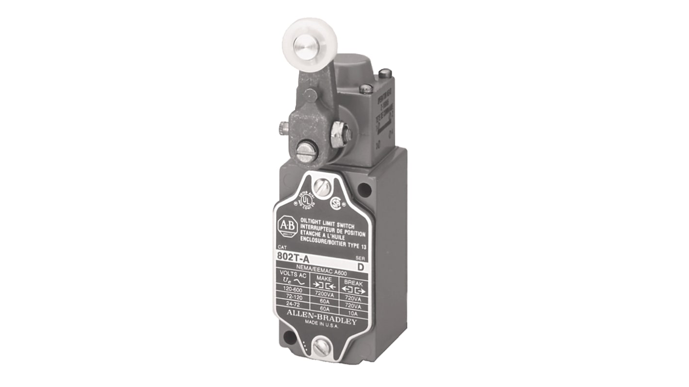 Rockwell Automation Rotary Limit Switch, 1NO/1NC, IP54, SPDT, Metal Housing, 600V ac Max, 60A Max