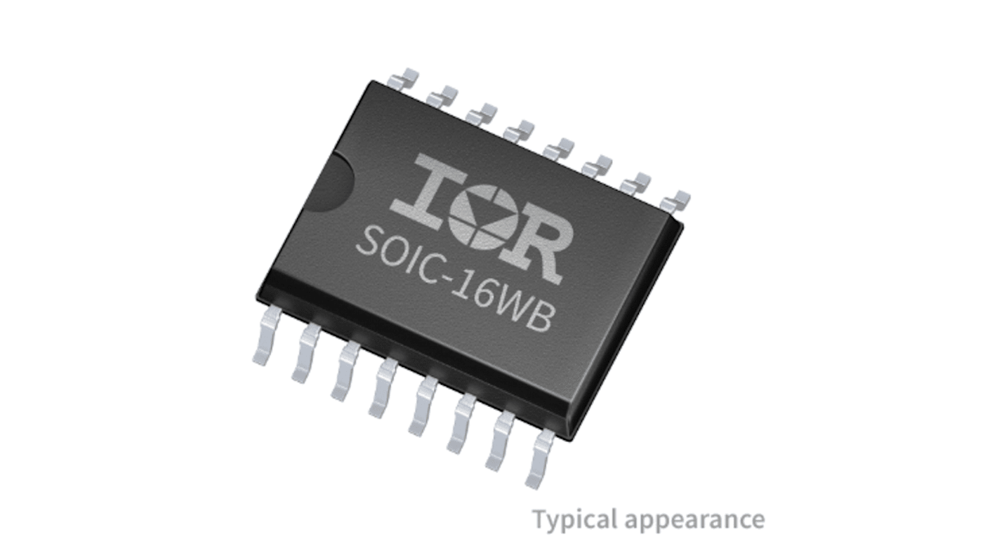 Modulo Driver gate IRS2113SPBF, CMOS, LSTTL, 2,5 A, 10 → 20V, SOIC a 16 conduttori, 16-Pin