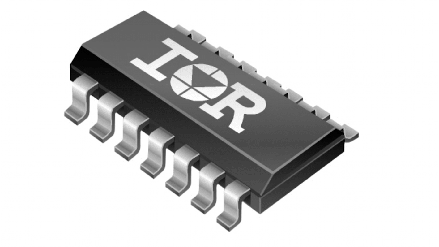 Kapumeghajtó modul IRS21814SPBF CMOS, LSTTL, 2,3 A, 10 → 20V, 14-tüskés, 14 vezetékes SOIC