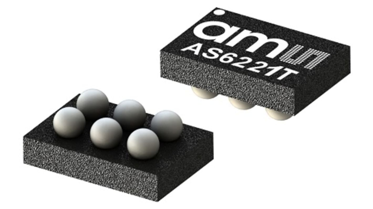 Hőmérséklet- és páratartalom-érzékelő AS6221T-AWLM, 0.09°C, I2C