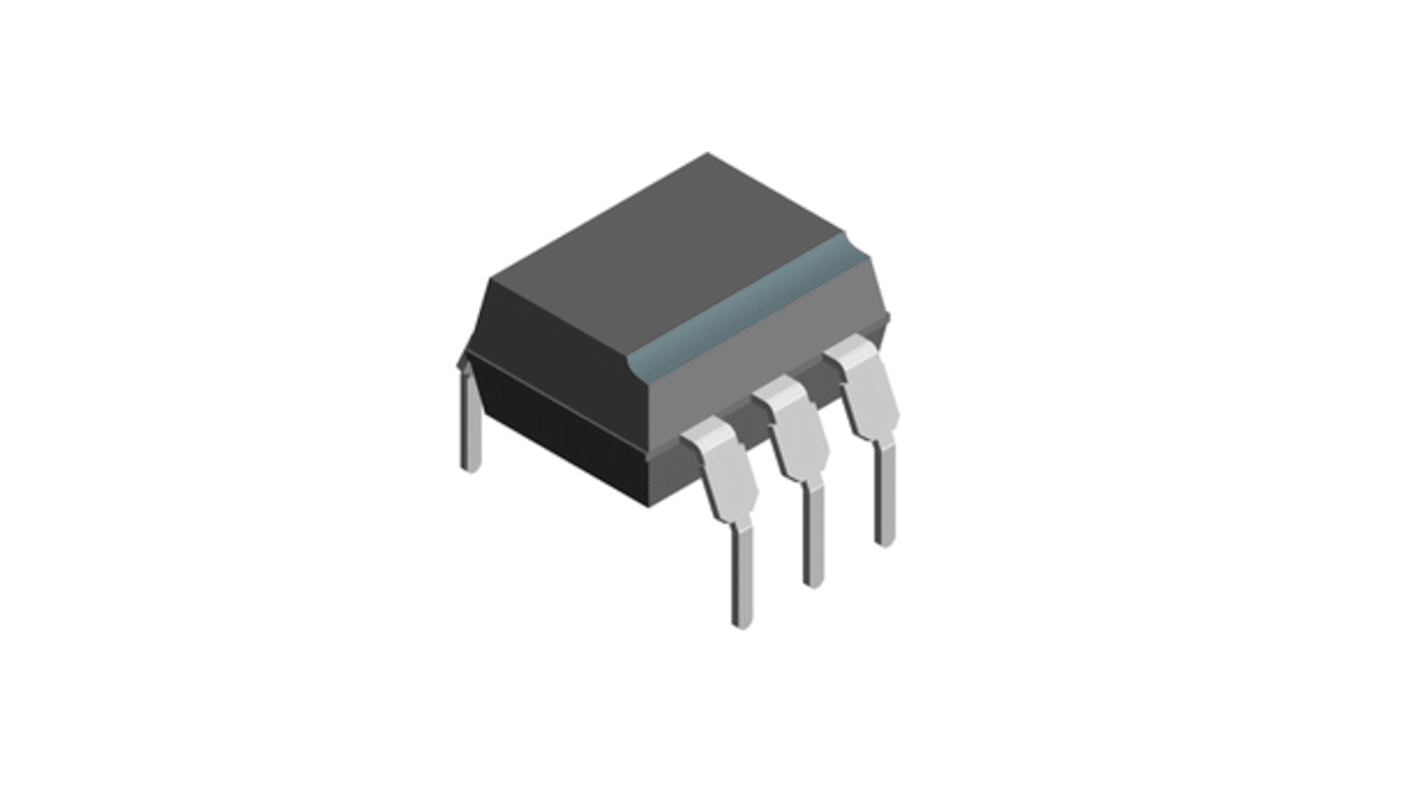 Optoacoplador Vishay CNY de 1 canal, Vf= 1.65V, OUT. Fototransistor, mont. pasante, encapsulado DIP, 6 pines