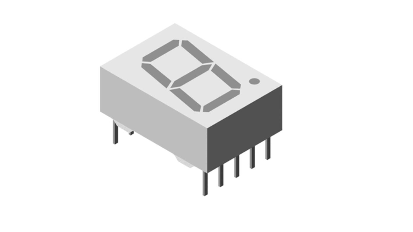 Wyświetlacz diodowy LED 7-segmentowy, Czerwony Vishay 640 nm