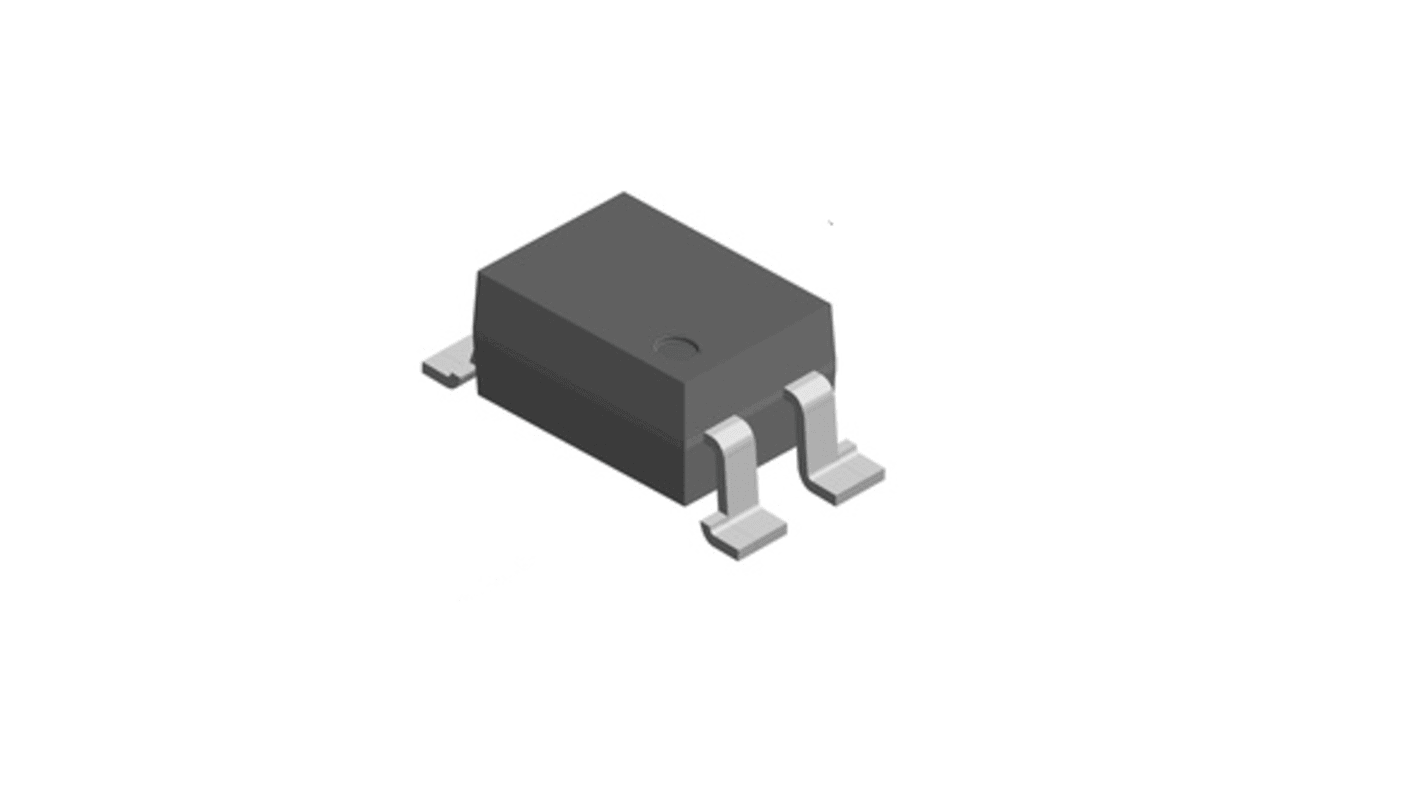 Optoacoplador Vishay VO de 1 canal, Vf= 1.65V, OUT. Fototransistor, mont. pasante, encapsulado SMD, 4 pines