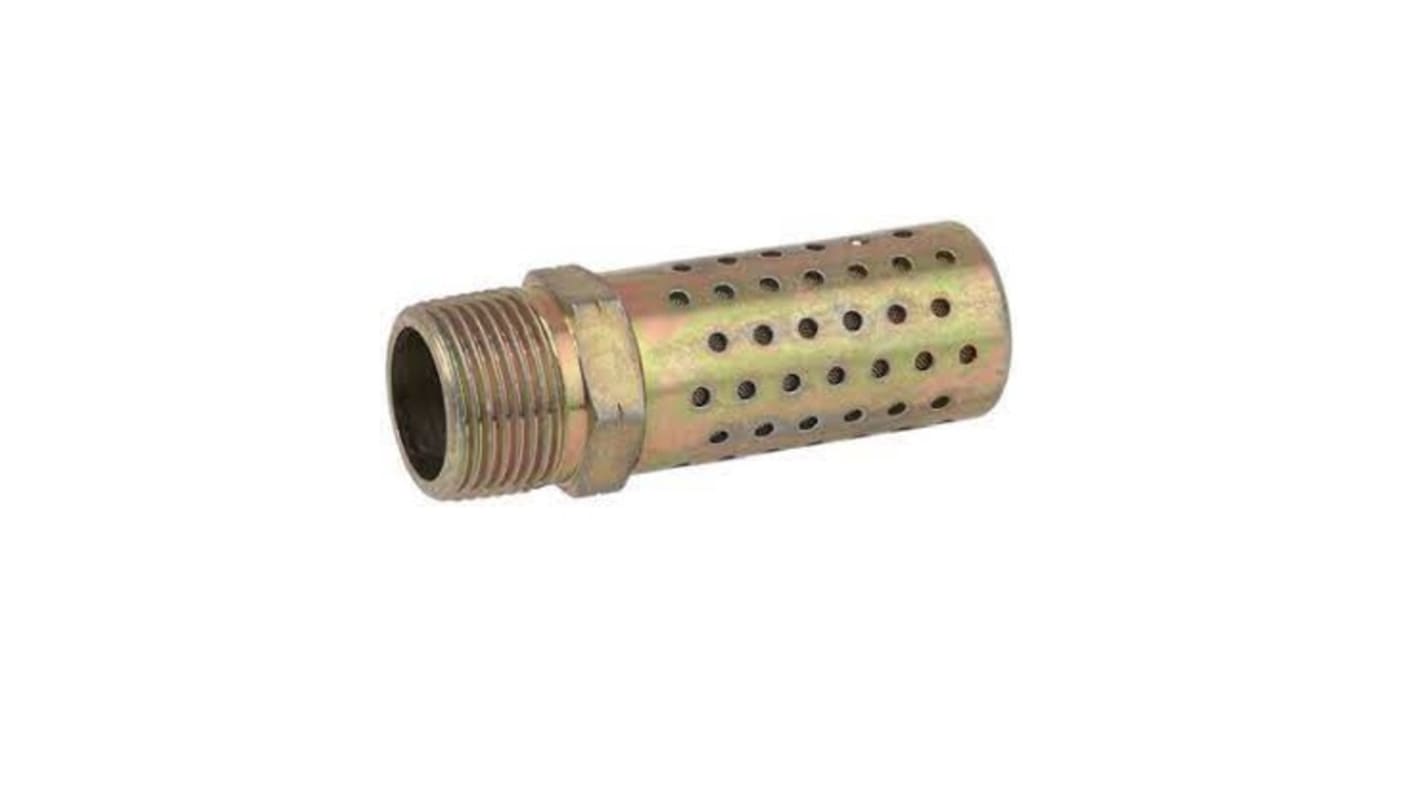 EMERSON – ASCO 346-M-888 Zinc Plated Steel 14bar Pneumatic Silencer, Threaded, G 1/2 Male