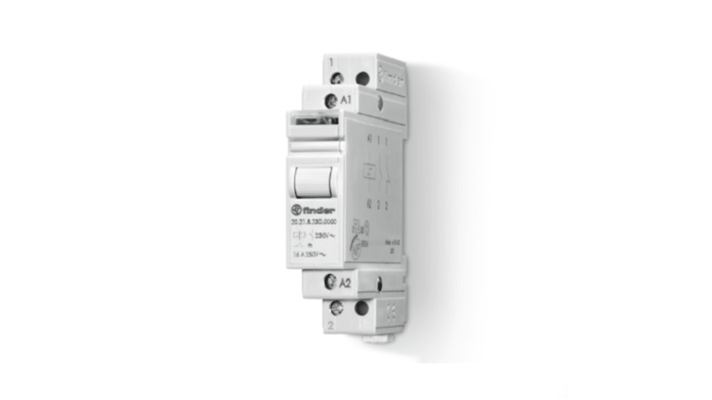 Finder DIN Rail Relay, 24V ac Coil, 16A Switching Current, SPST-NO