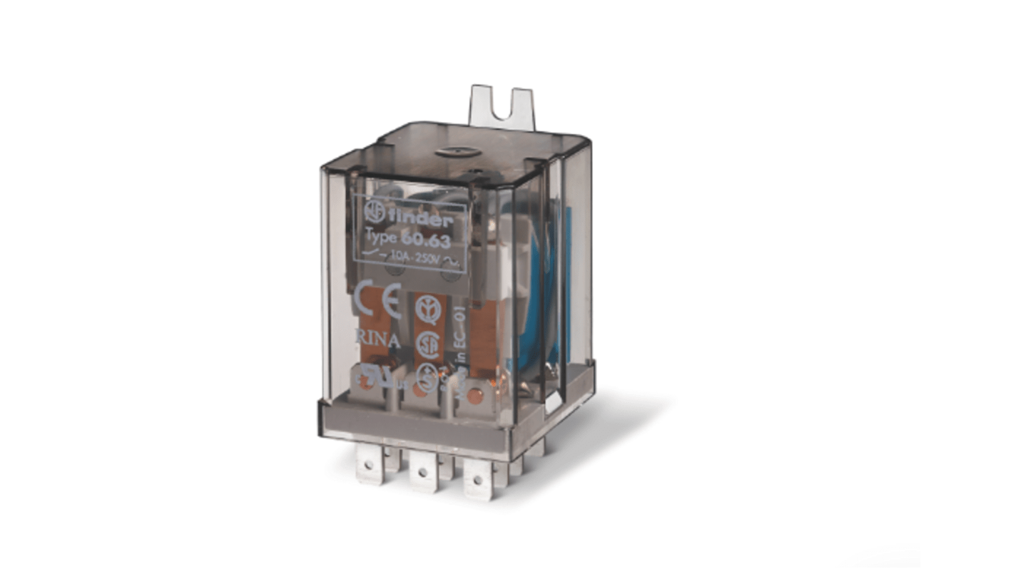 Finder Flange Mount Relay, 230V ac Coil, 10A Switching Current