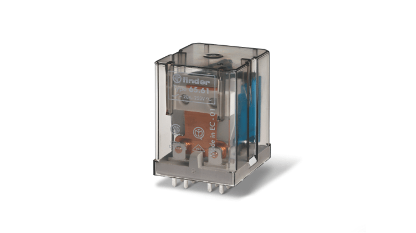 Finder PCB Mount Power Relay, 24V dc Coil, 30A Switching Current, SPDT