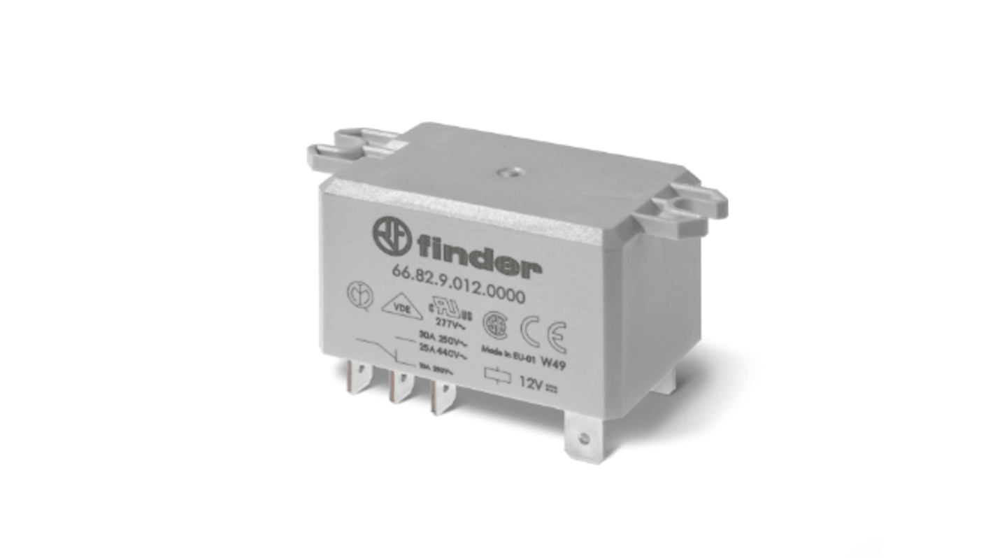 668282300300 Finder Flange Mount Power Relay, 230V ac Coil, 30A