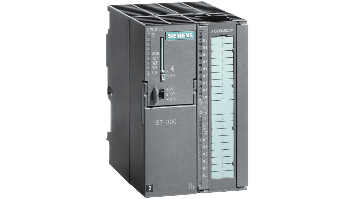 Controlador lógico Siemens SIPLUS S7-300, 10 entradas tipo Digital, 6 salidas tipo Digital, comunicación RS-485