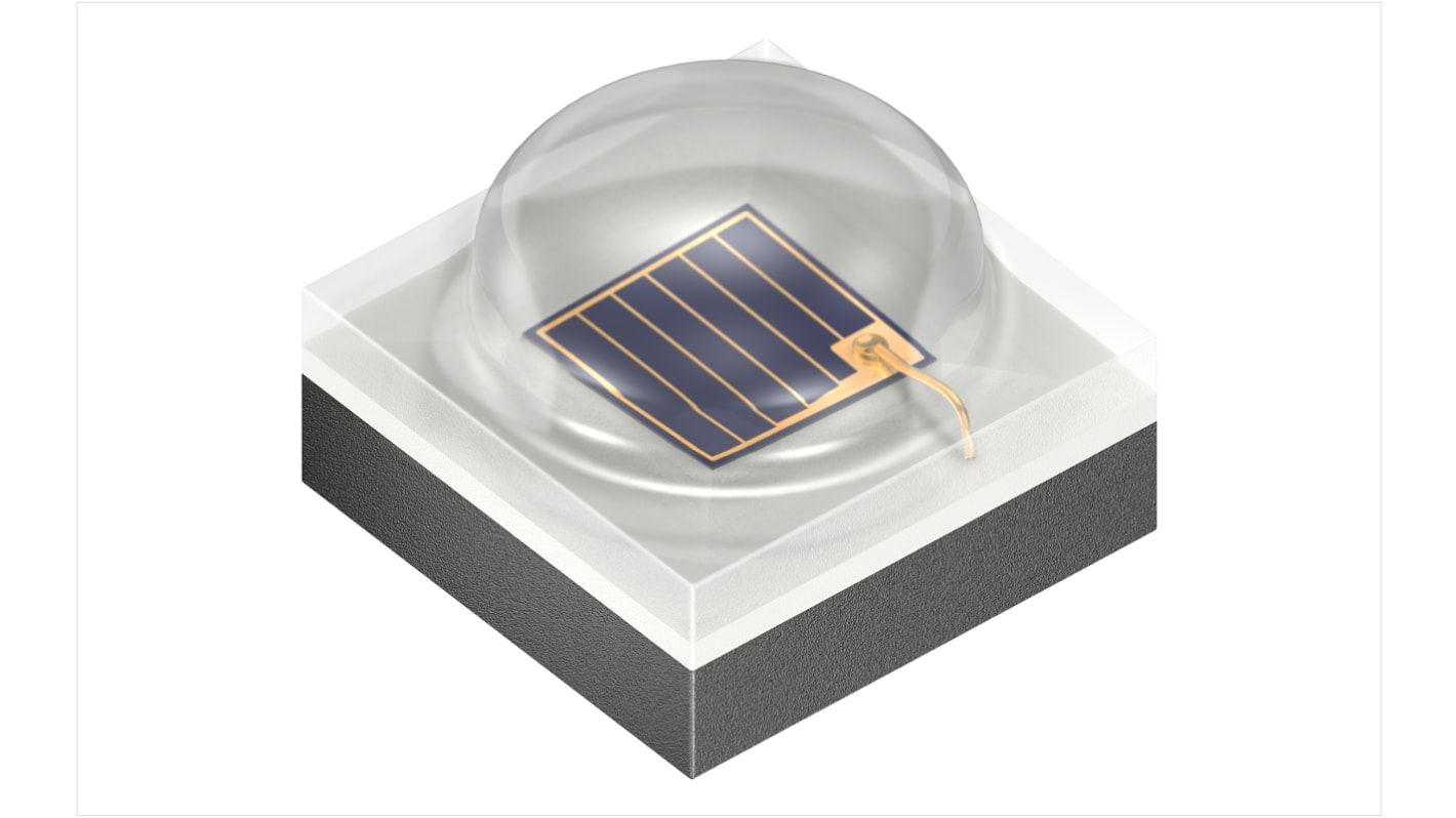 Diodo emisor IR de alta potencia ams OSRAM, λ 950nm, 500mW/sr, 1320mW, encapsulado Lente de cúpula 1210, mont. SMD