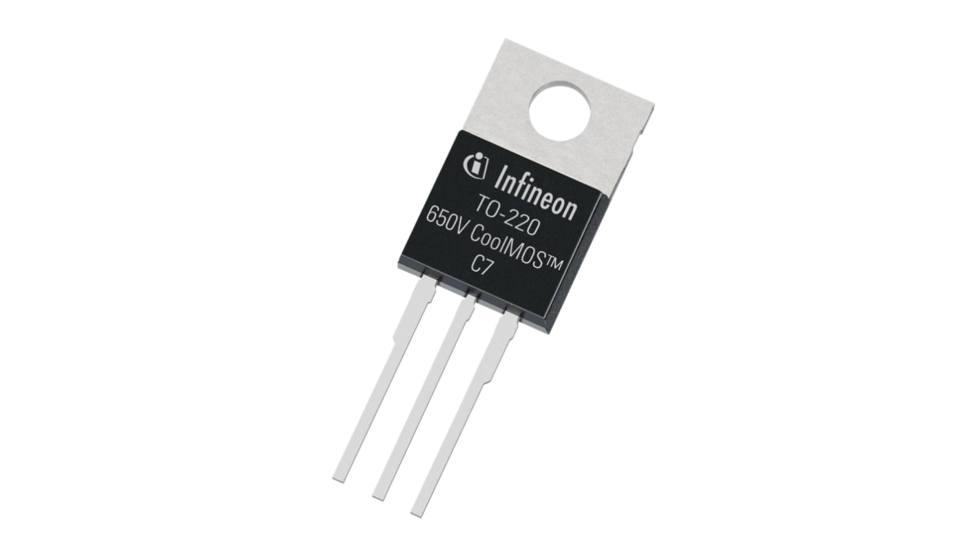 MOSFET Infineon IPP65R095C7XKSA1, VDSS 700 V, ID 24 A, PG-TO 220