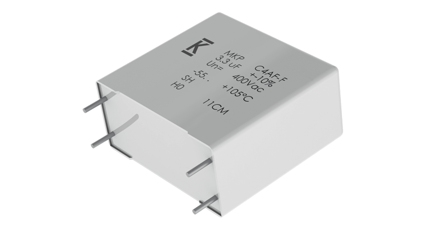 Condensador de película KEMET, 60μF, 10%, 250V ac, Montaje en orificio pasante