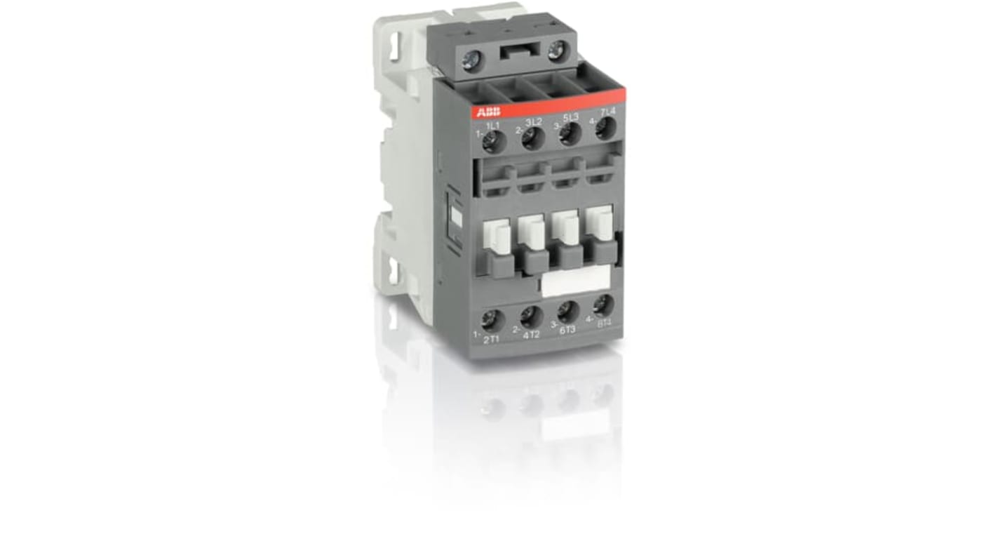 Contattore Controllo motori ABB, serie 1SBL1, 4 poli, 4 NA, 5,5 kW, bobina 100 a 250 V c.a.