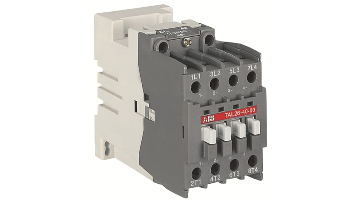 Contattore Contattore di installazione ABB, serie 1SBL24, 4 poli, 4NA, bobina 17 → 32 V