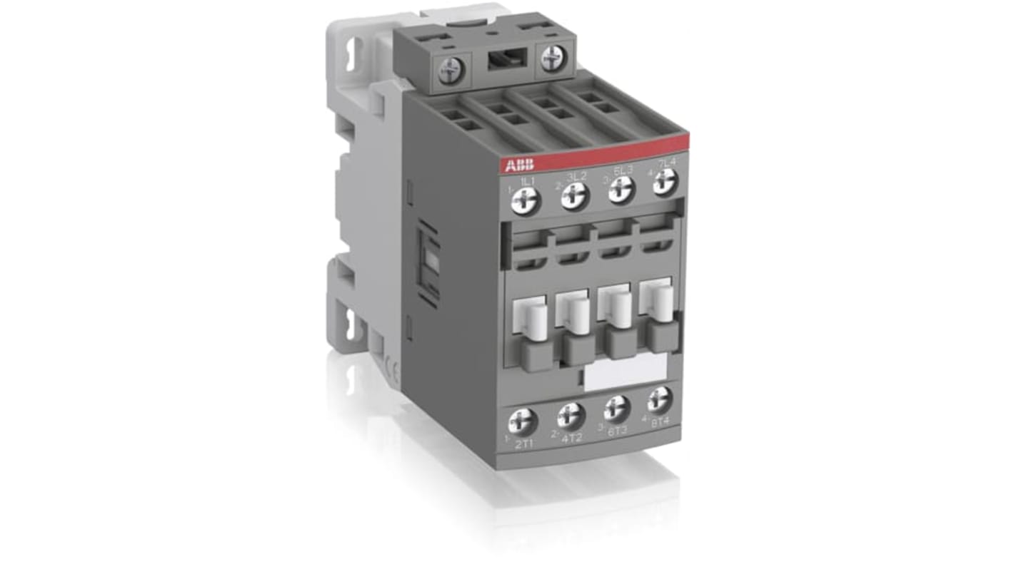 Contattore Controllo motori ABB, serie 1SBL2, 4 poli, 4 NA, 11 kW, bobina 48 → 130 V