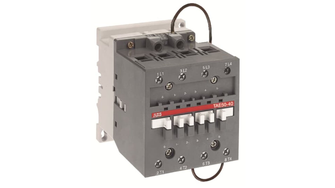 Contattore Regolatore di potenza ABB, serie 1SBL3, 4 poli, 4 NA, 30 kW, bobina 77 → 143 V c.c.