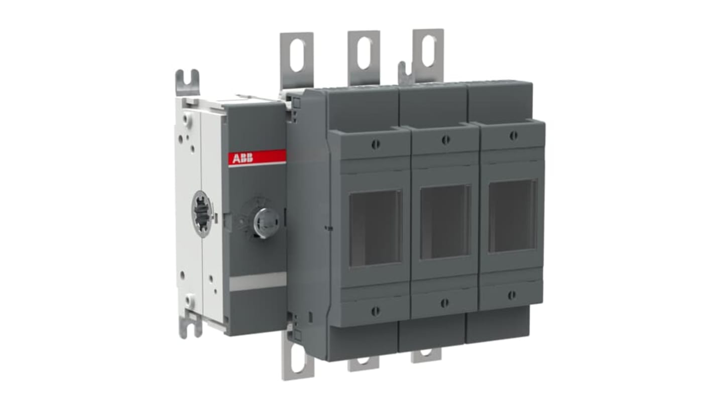 Interruptor seccionador con fusible ABB Bastidor cerrado, 200A, 3, Fusible B1-B2 200A OS200 1SCA0