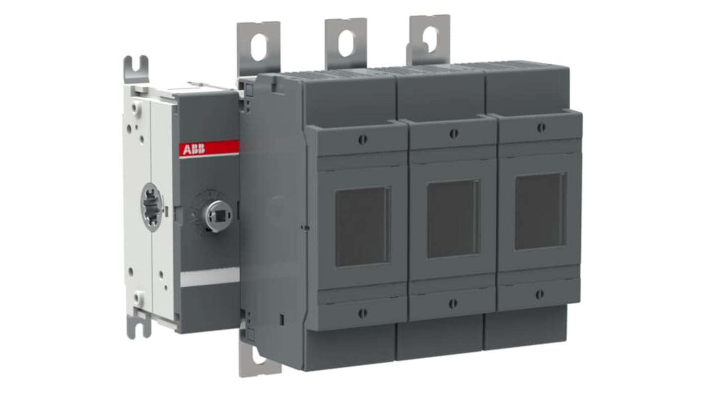 Interruptor seccionador con fusible ABB Bastidor cerrado, 250A, 3, Fusible B1-B3 250A OS250 1SCA0