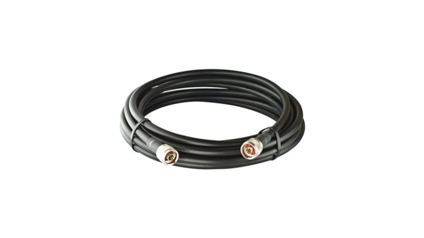 Koaxiální kabel LMR-400 LITE, Černá, A: Typ N, vnější průměr: 10.29mm, B: Typ N MOXA S koncovkou