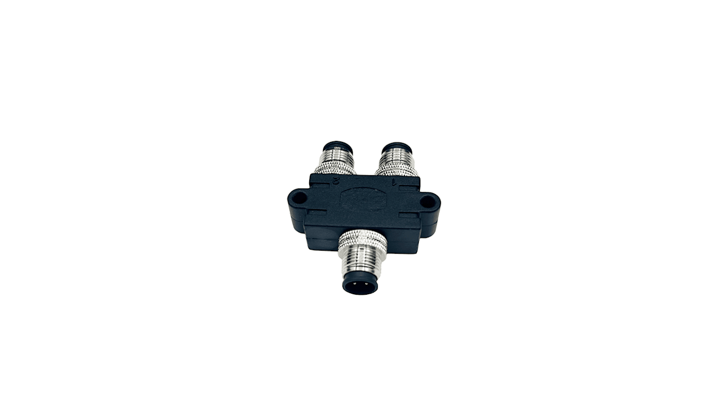 Adaptateur pour connecteur cylindrique Norcomp Simple M12 5 contacts Mâle Double M12 5contacts Femelle