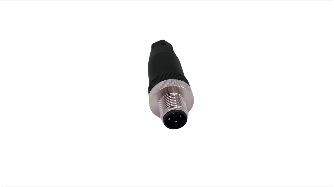 Conector circular Norcomp macho serie M12 de 4 vías macho, Montaje Aéreo, IP66