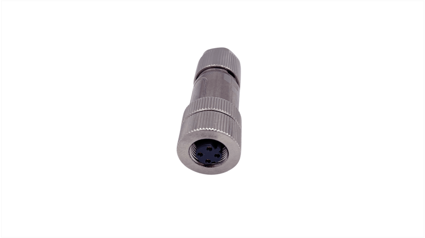 Norcomp Circular Connector, 4 Contacts, Free Hanging, M12 Connector, Plug and Socket, Female, IP66, M12 Series
