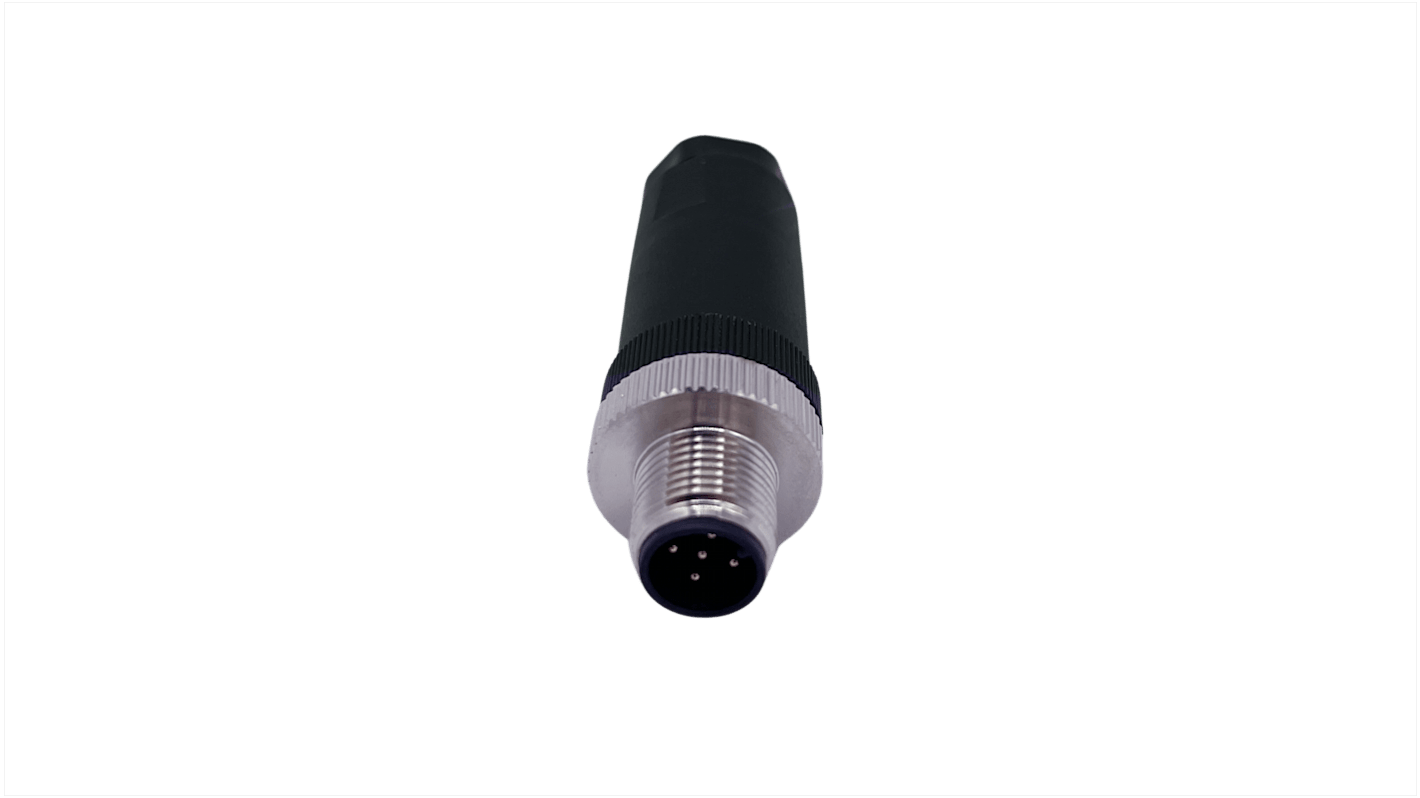 Conector circular Norcomp macho serie M12 de 5 vías macho, Montaje Aéreo, IP66