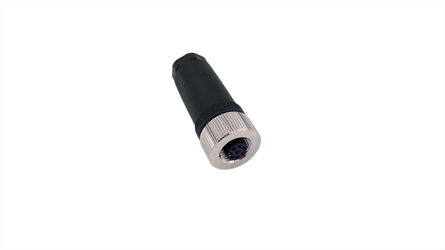 Conector circular Norcomp macho, hembra serie M12 de 8 vías hembra, Montaje Aéreo, IP66