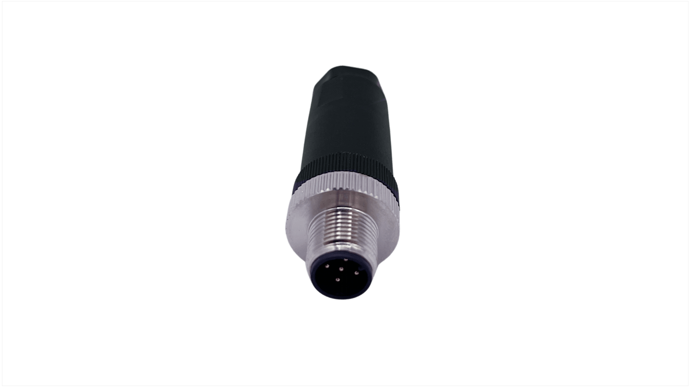 Norcomp Circular Connector, 5 Contacts, Free Hanging, M12 Connector, Plug, Male, IP66, M12 Series