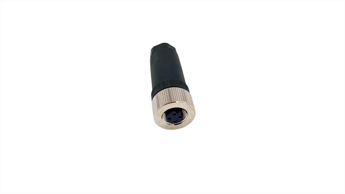 Conector circular Norcomp macho, hembra serie M12 de 4 vías hembra, Montaje Aéreo, IP66