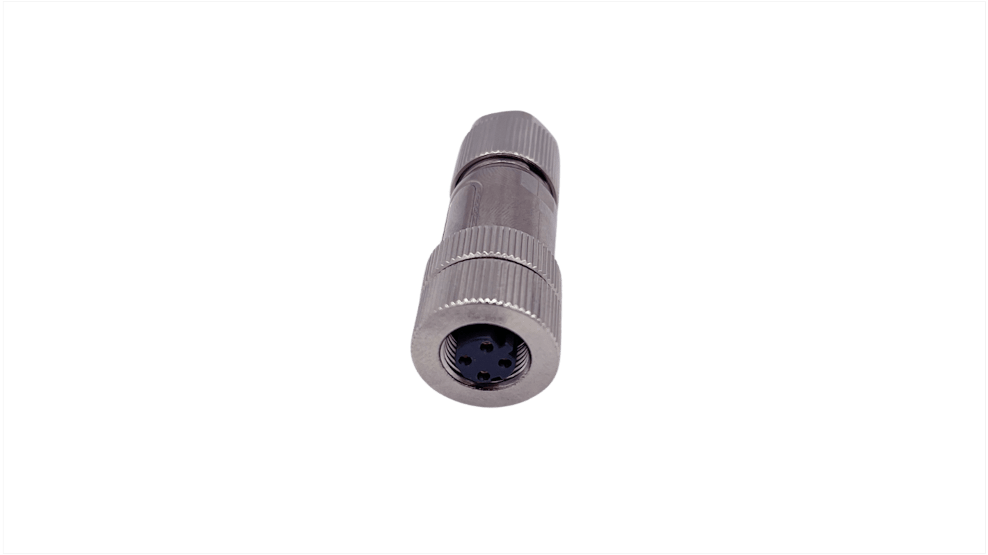 Norcomp Circular Connector, 4 Contacts, Free Hanging, M12 Connector, Plug and Socket, Female, IP67, M12 Series