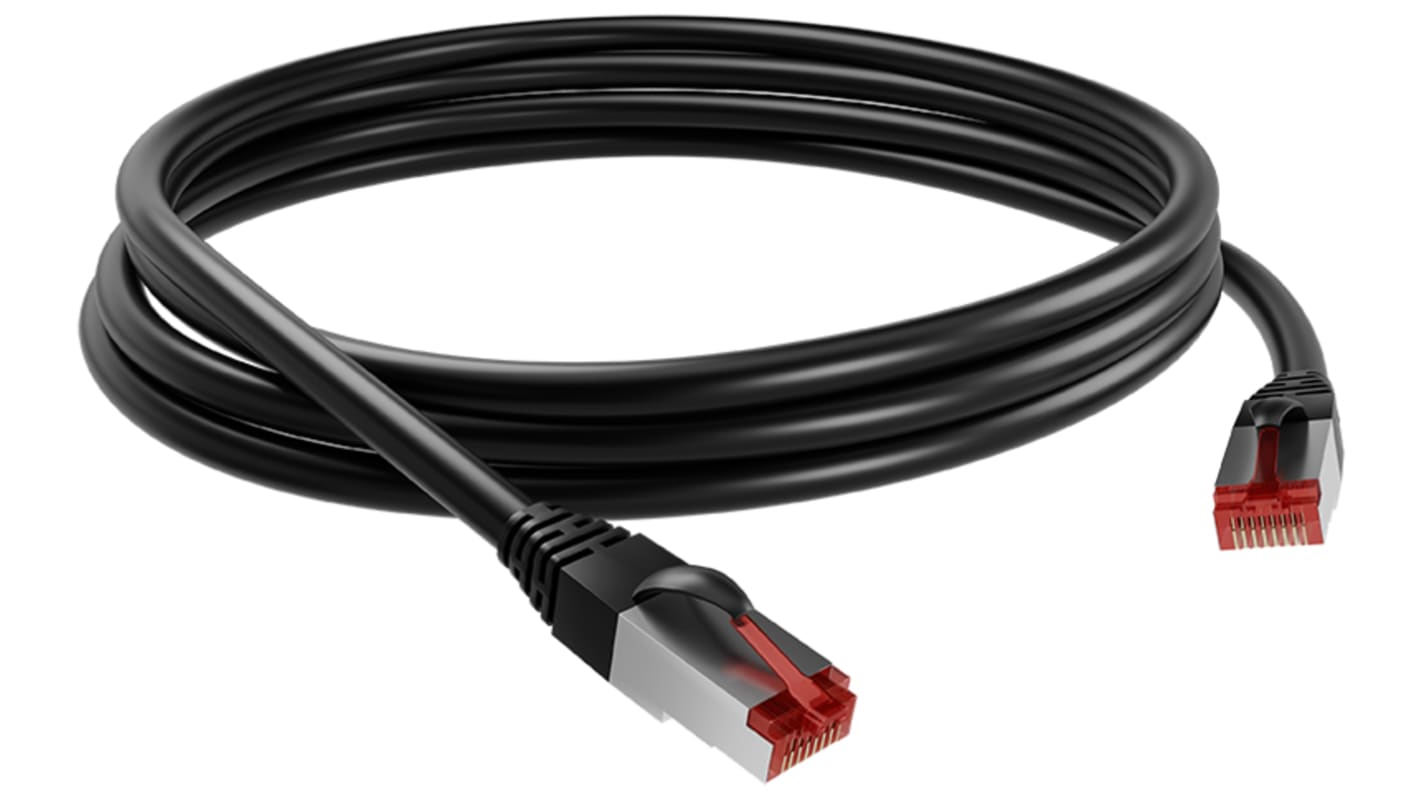 Câble Ethernet catégorie 6a S/FTP AXINDUS, Noir, 5m Avec connecteur