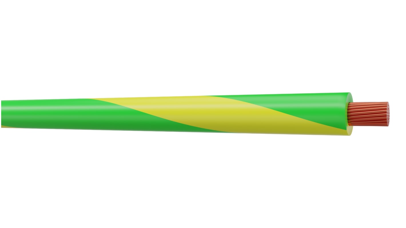 AXINDUS MN2XTREM Series Green/Yellow 1.5 mm² Hook Up Wire, 15 AWG, 1, 100m, Cross Linked Polyolefin Insulation