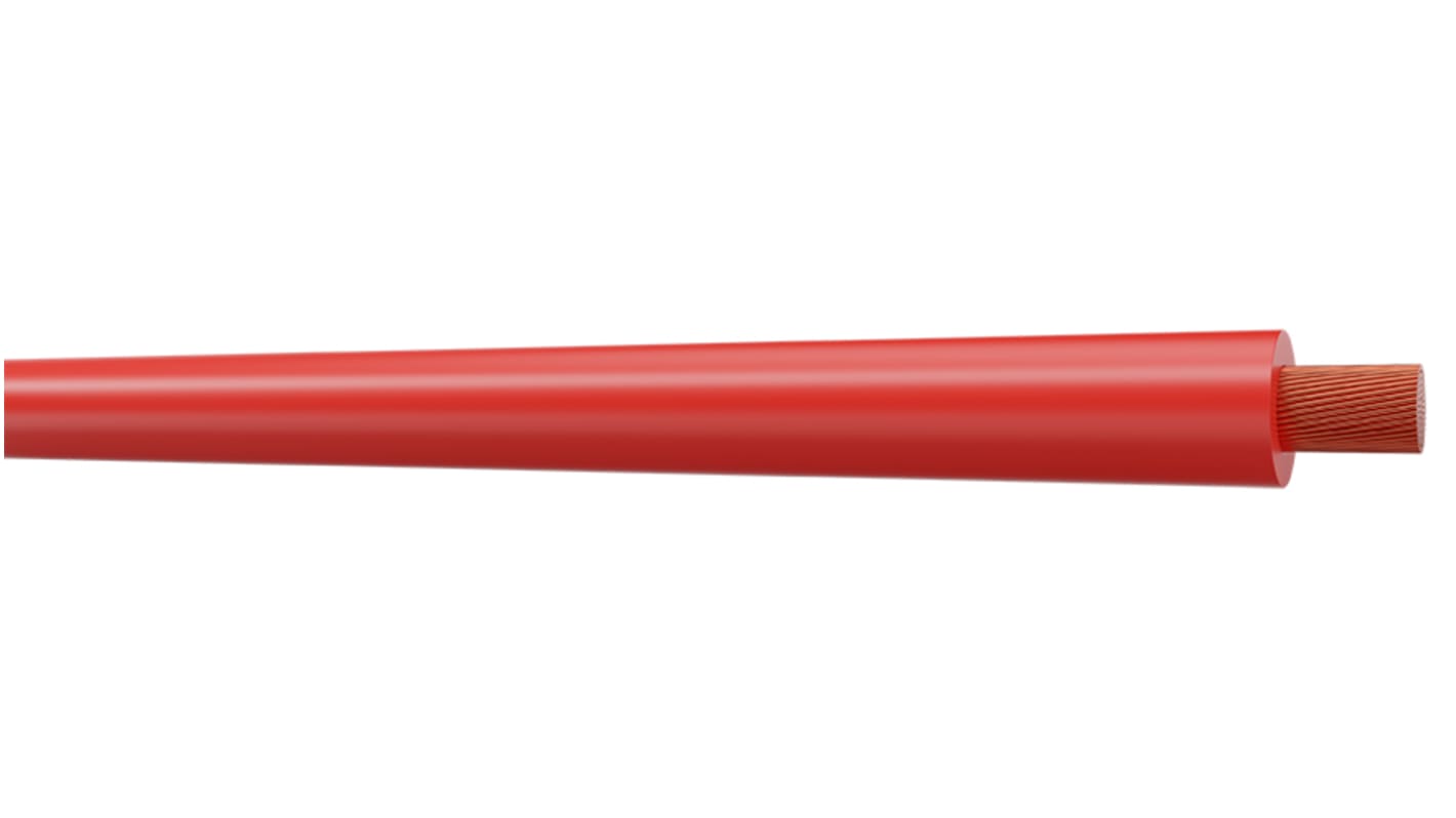 AXINDUS Einzeladerleitung 4 mm², 6 AWG 100m Rot Polyolefin vernetzt isoliert 4 mm² Litzen
