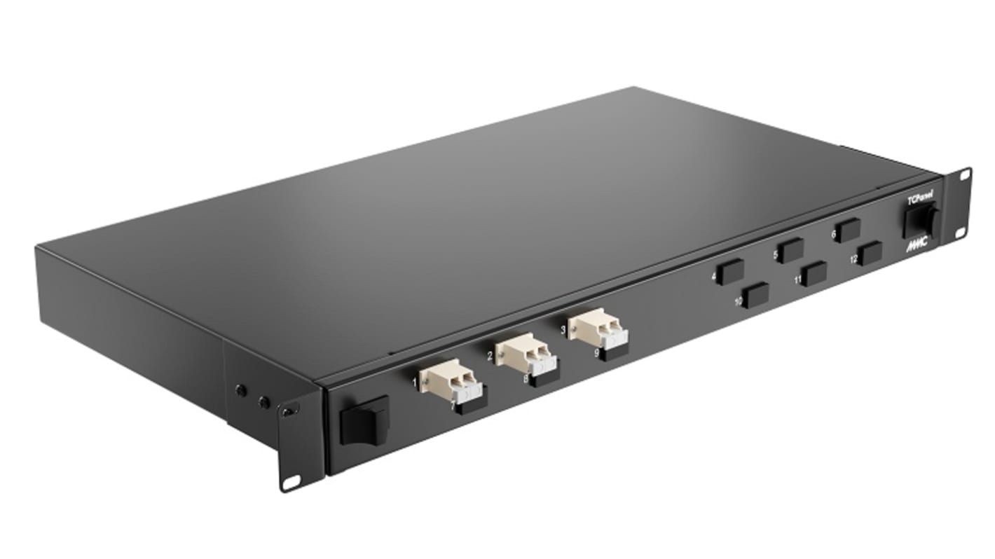 CAE Multimedia Connect LWL-Rangierfeld, 482.6mm LC für 6 Port Multimode Duplex bestückt Gleiten