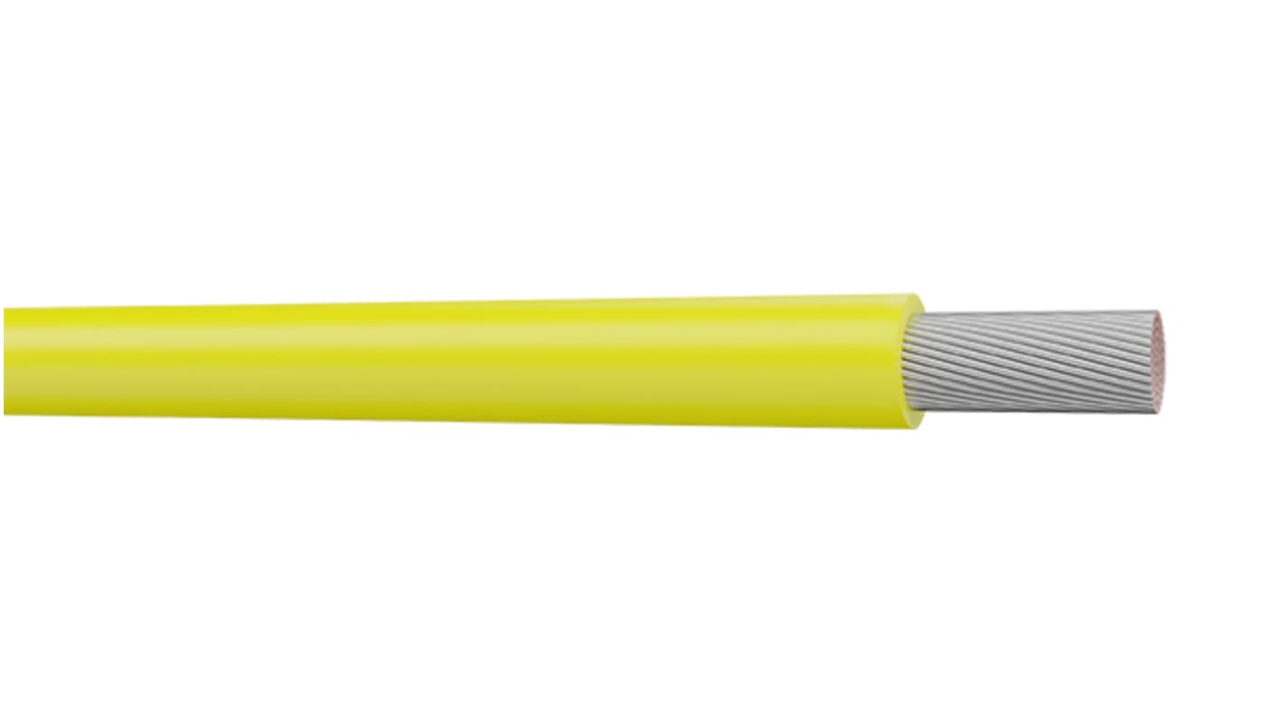 AXINDUS UL1007 Series Yellow 0.6 mm2 Hook Up Wire, 24 AWG, 305m, PVC Insulation