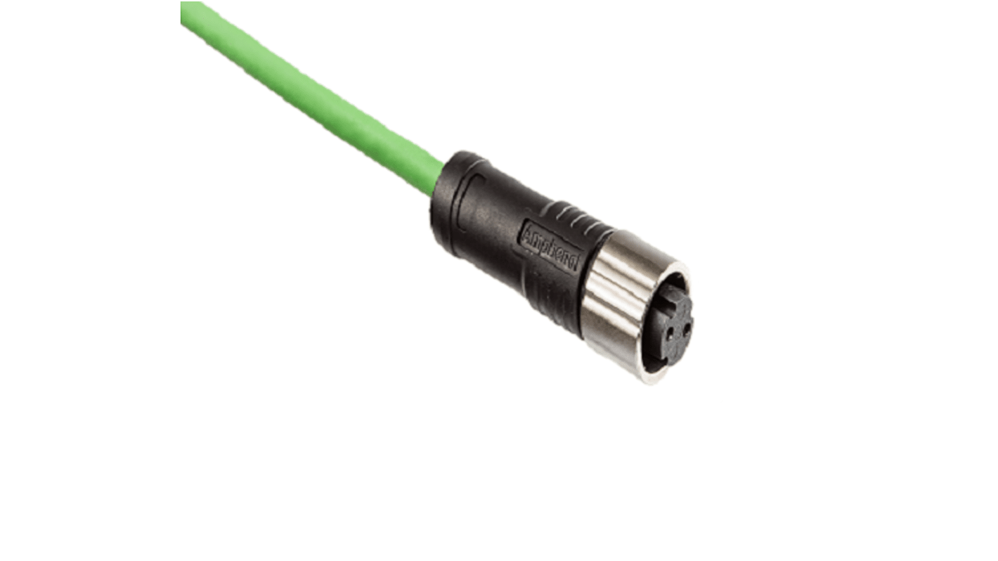 Amphenol Industrial Circular Connector, 2 Contacts, Panel Mount, Miniature Connector, Plug, Male, IP68, X-Lok Series