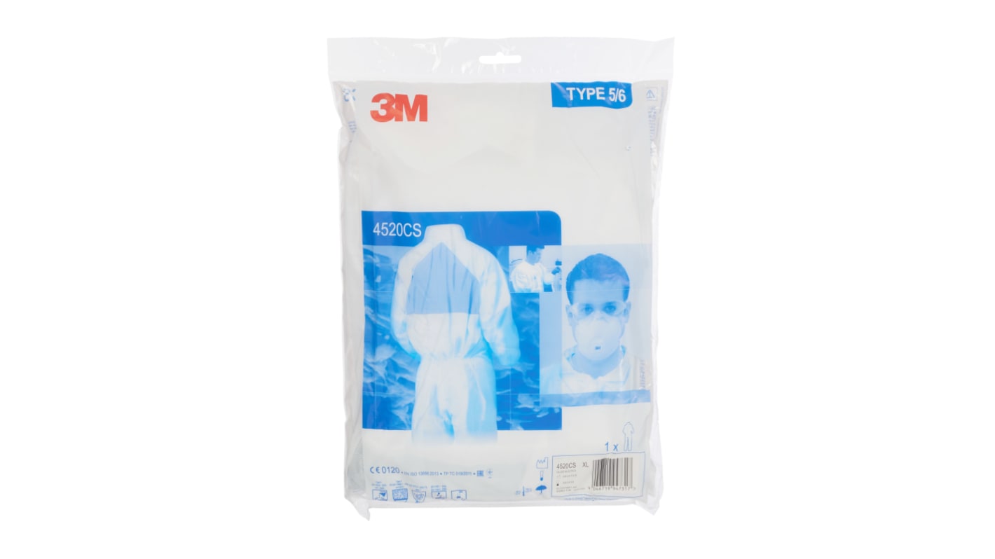 3M Green, White Coverall, XXL