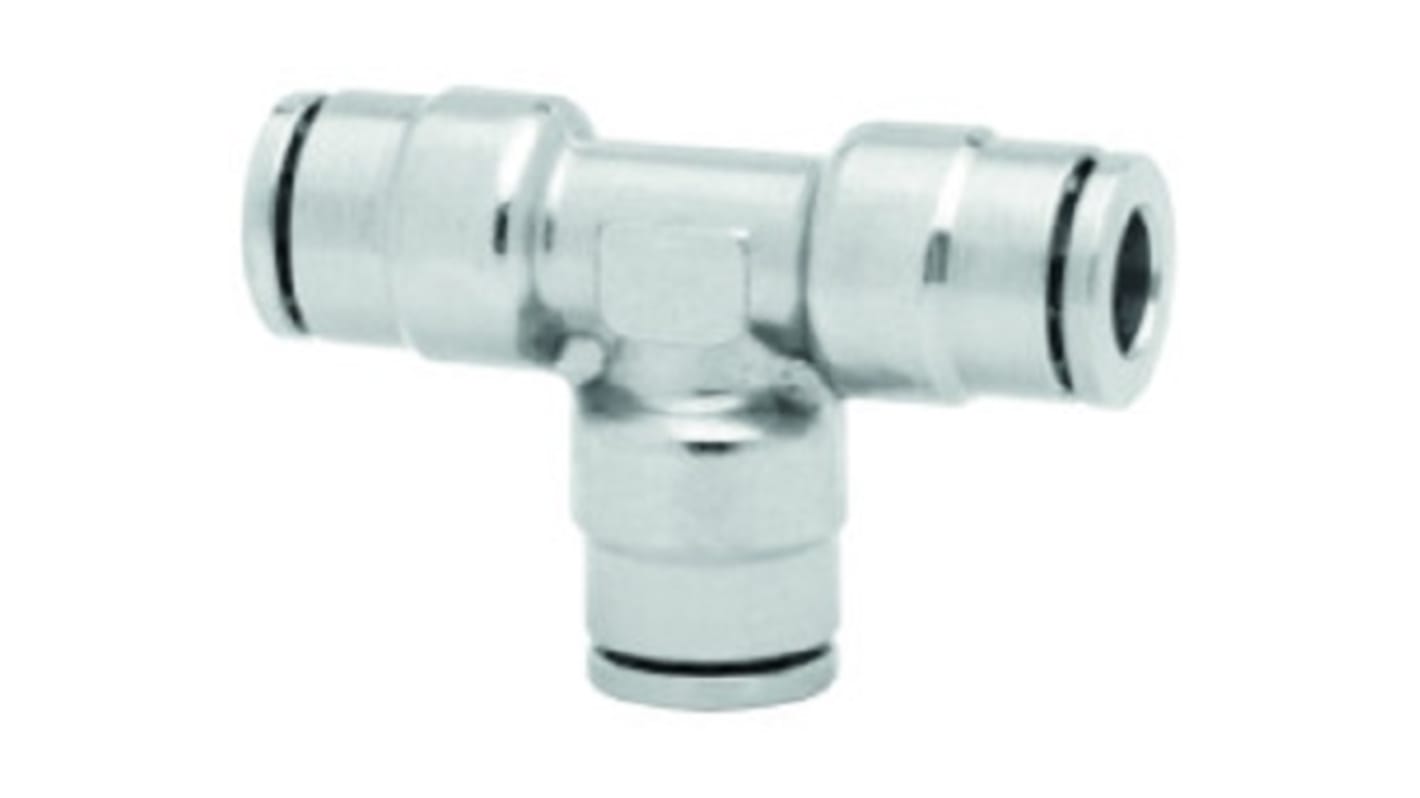 Norgren PNEUFIT 10 Series Straight Fitting, Push In 4 mm to Push In 4 mm, Tube-to-Tube Connection Style, 10060